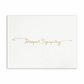 Deepest Sympathy All Occasion Card - Gold Lined Ecru Fastick  Envelope